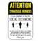 Signmission Public Safety Sign-Synagogue Members Practice Social Distancing, Heavy-Gauge, 12" H, A-1218-25386 A-1218-25386 - alternate 1